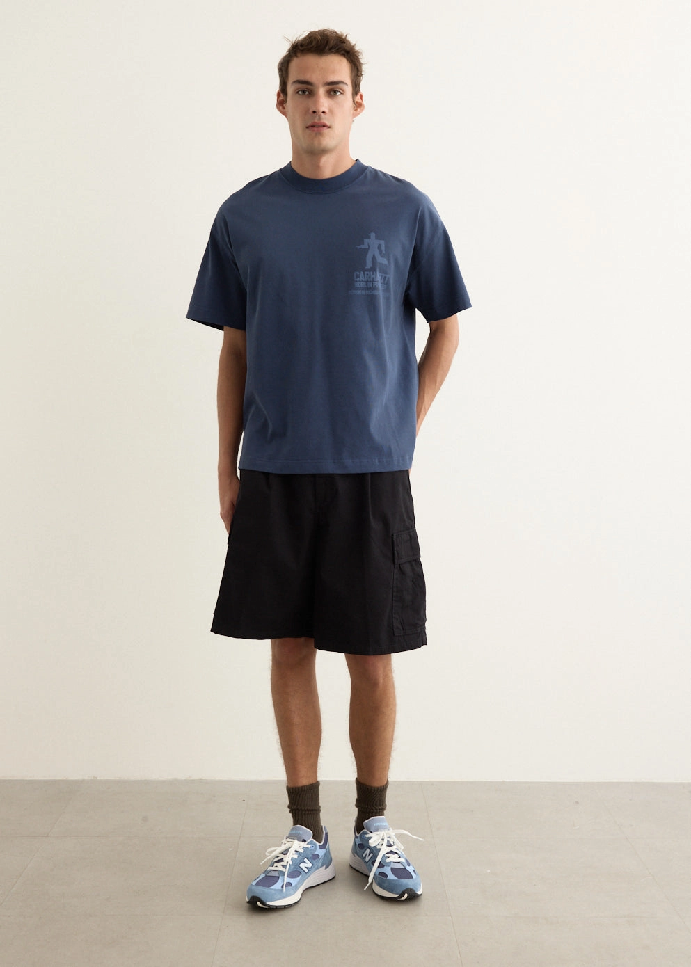 Cole Cargo Shorts Neutral Tones Layered Look