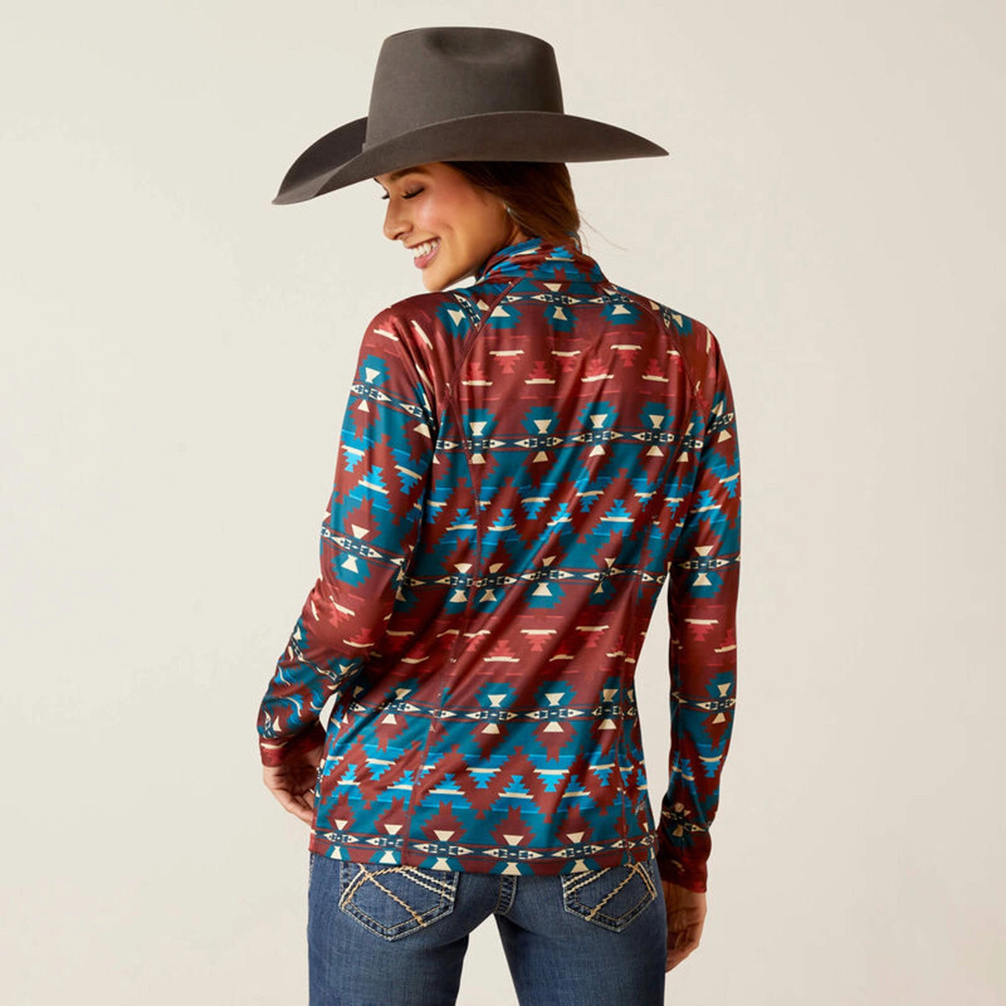Ariat Women's Baja Print 1/4 Zip Pullover EcoDyeProcess