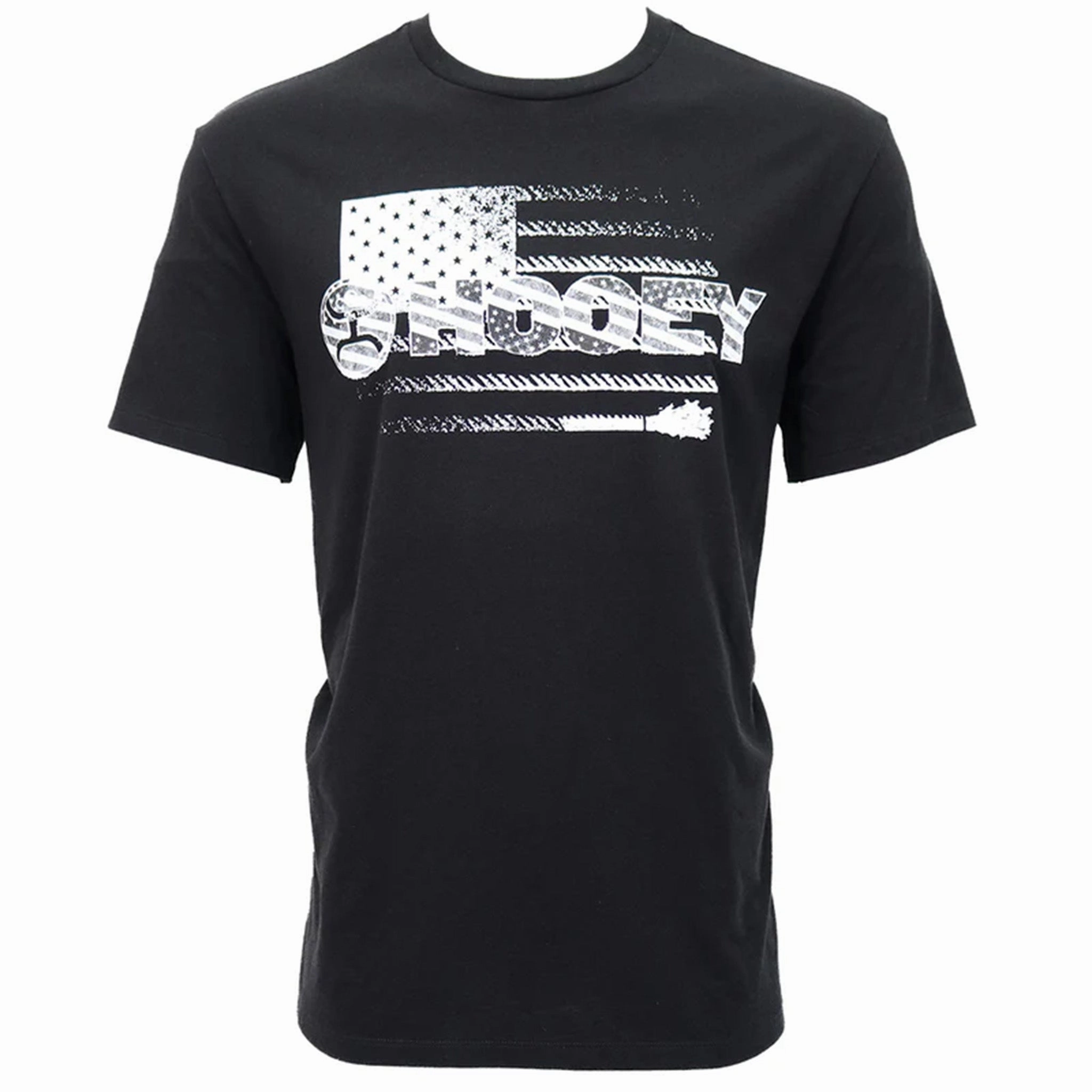 Hooey Ol' Glory Black White Flag Tee Anti Odor Treatment