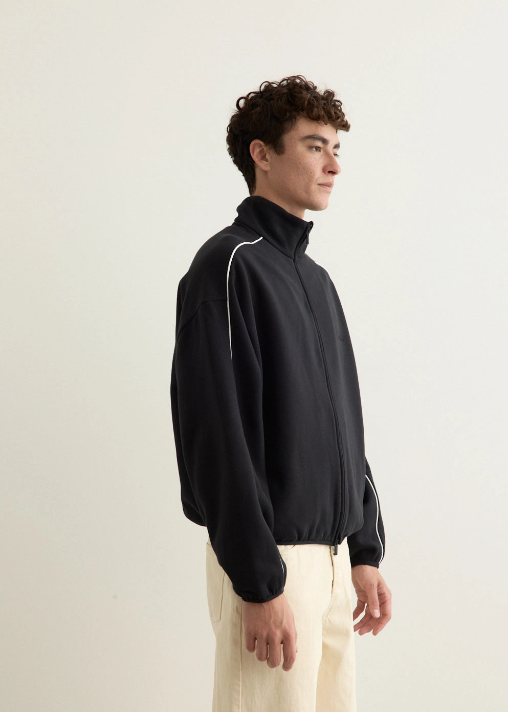 Sleek Performance Fit Modern Fit Fleece Track Jacket