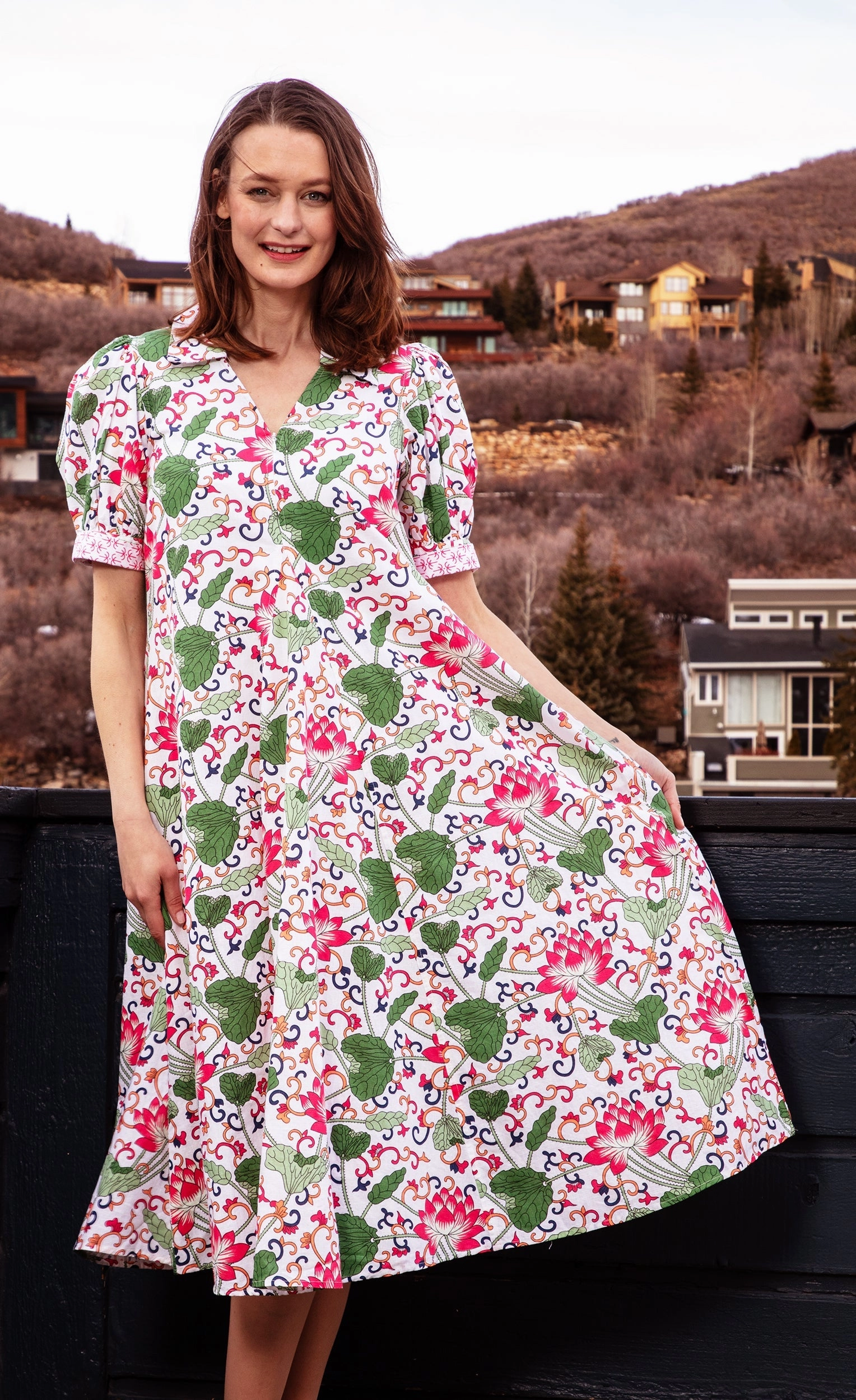 Montauk Dress - White Floral Outfit Core Perfect for Layering