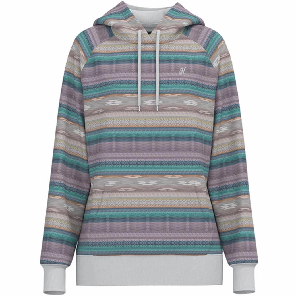 Long Sleeve Collar Stabilization System Hooey Women's Purple Serape "Legendary Hoodie"