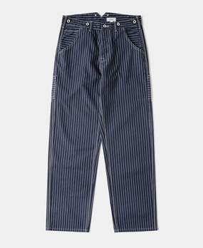 Classic Gym Ready Indigo Wabash Stripe Work Trousers