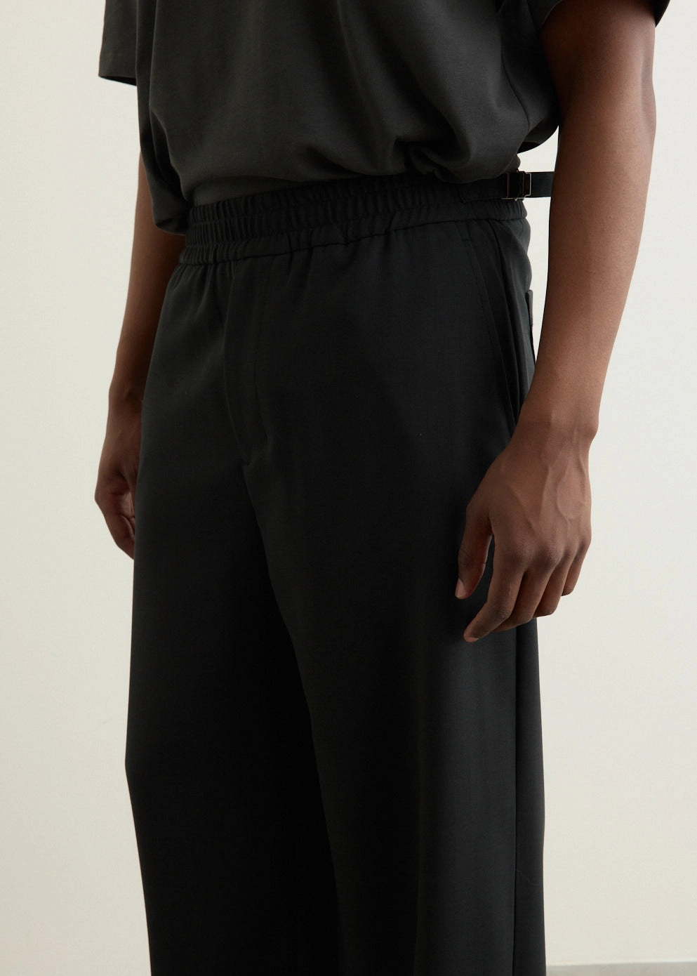 Elasticated Trousers Low Profile Design Cropped hem