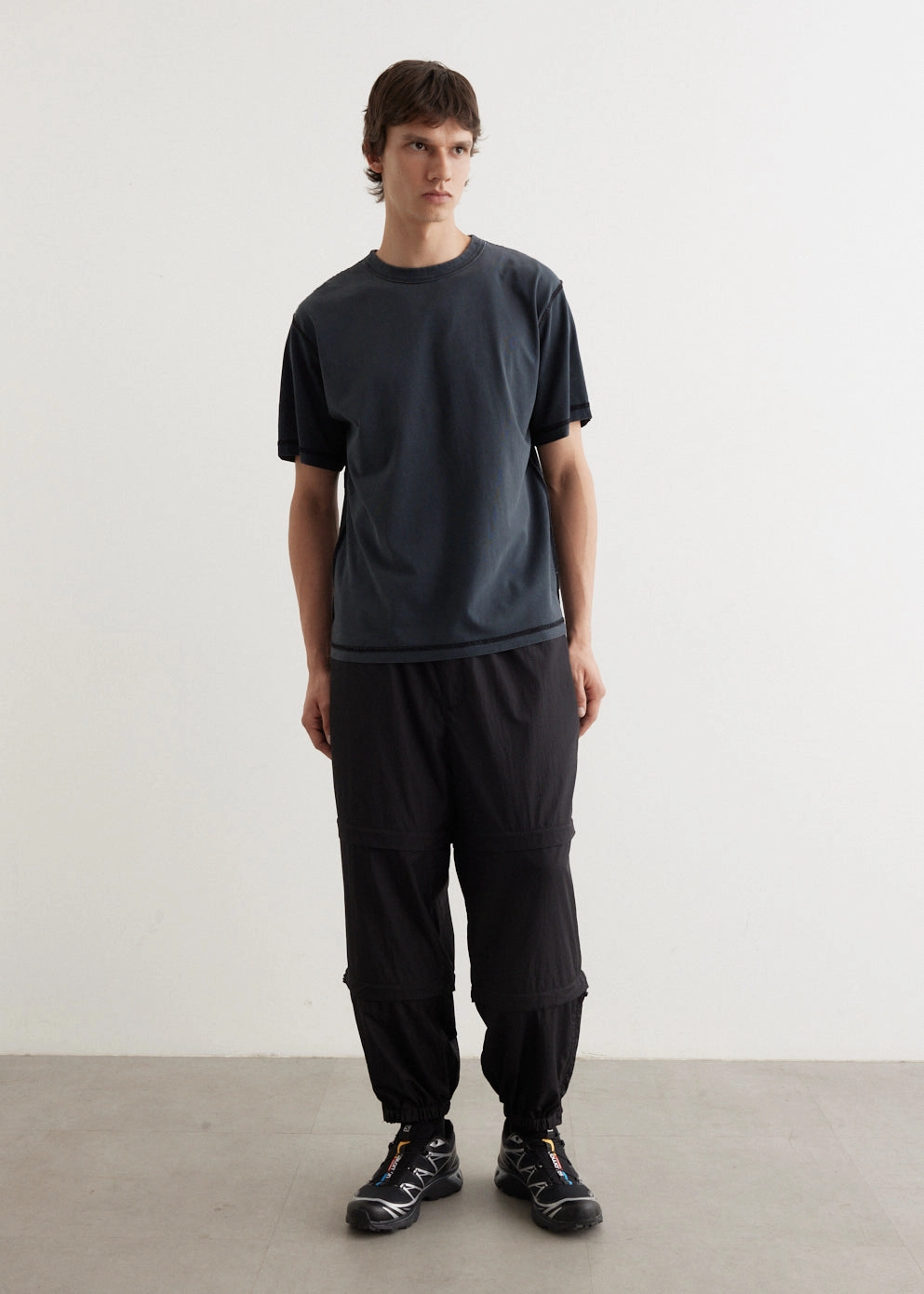 Side Pockets Airy Feel Tech Detachable Windbreaker Pants