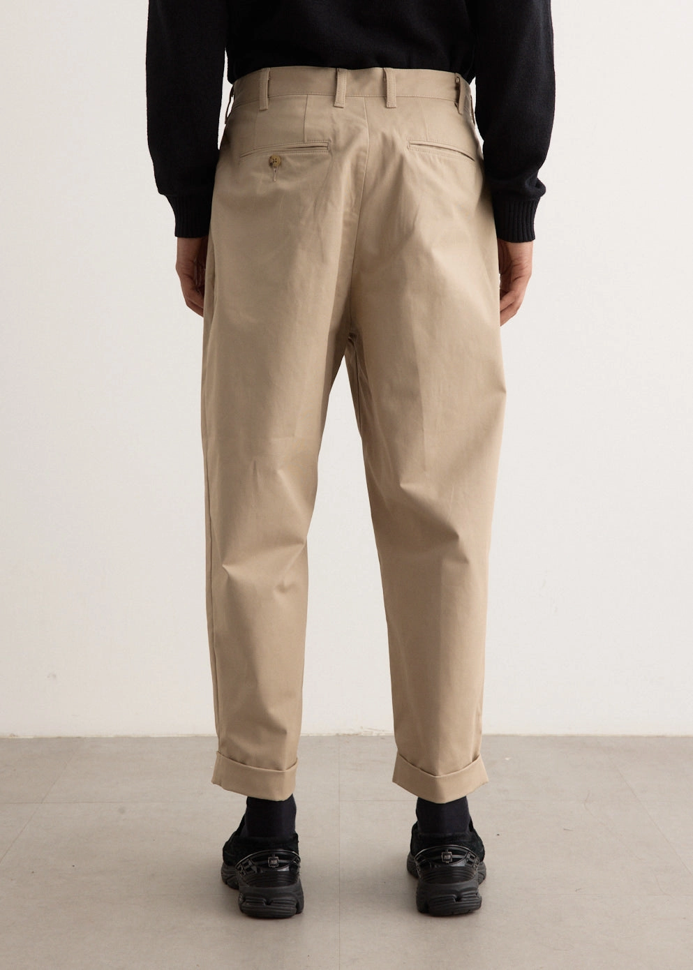 2 Pleats Twill Pants SustainableManufacturing Comfortable Look Wear