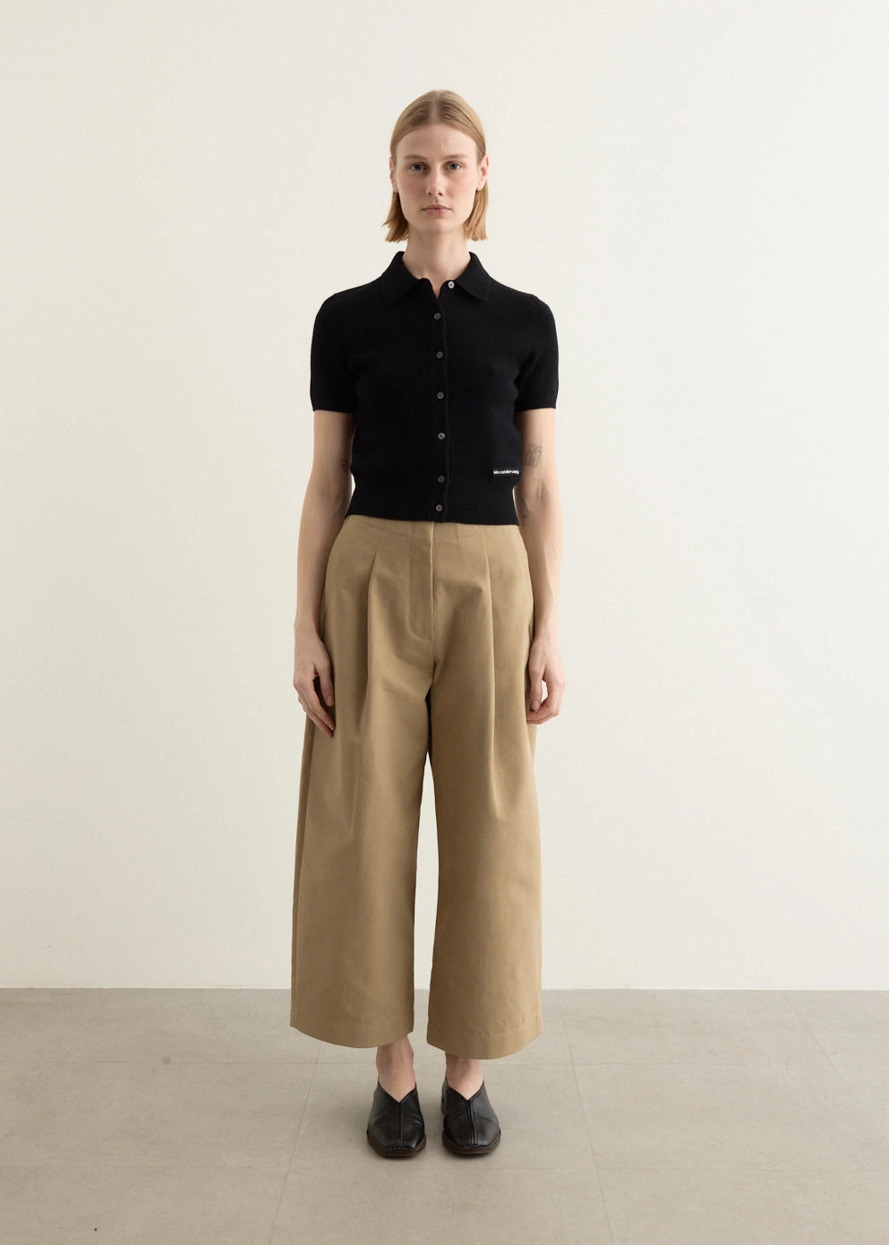 Dordoni Deep Pleat Volume Ankle Crop Pants Water Resistant ReinforcedStitching