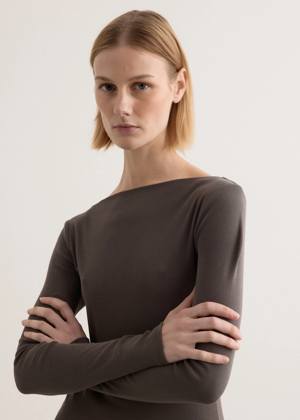 Neutral palette Effortless Fit Design Organic Cotton Bateau Dress