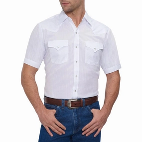 Ely Walker Men's White Short Sleeve Chic Ensemble