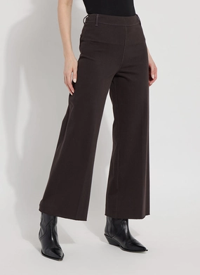 Erin High Waist Wide Leg Denim Pants - Double Espresso Flattering Comfort Wear Street Utility
