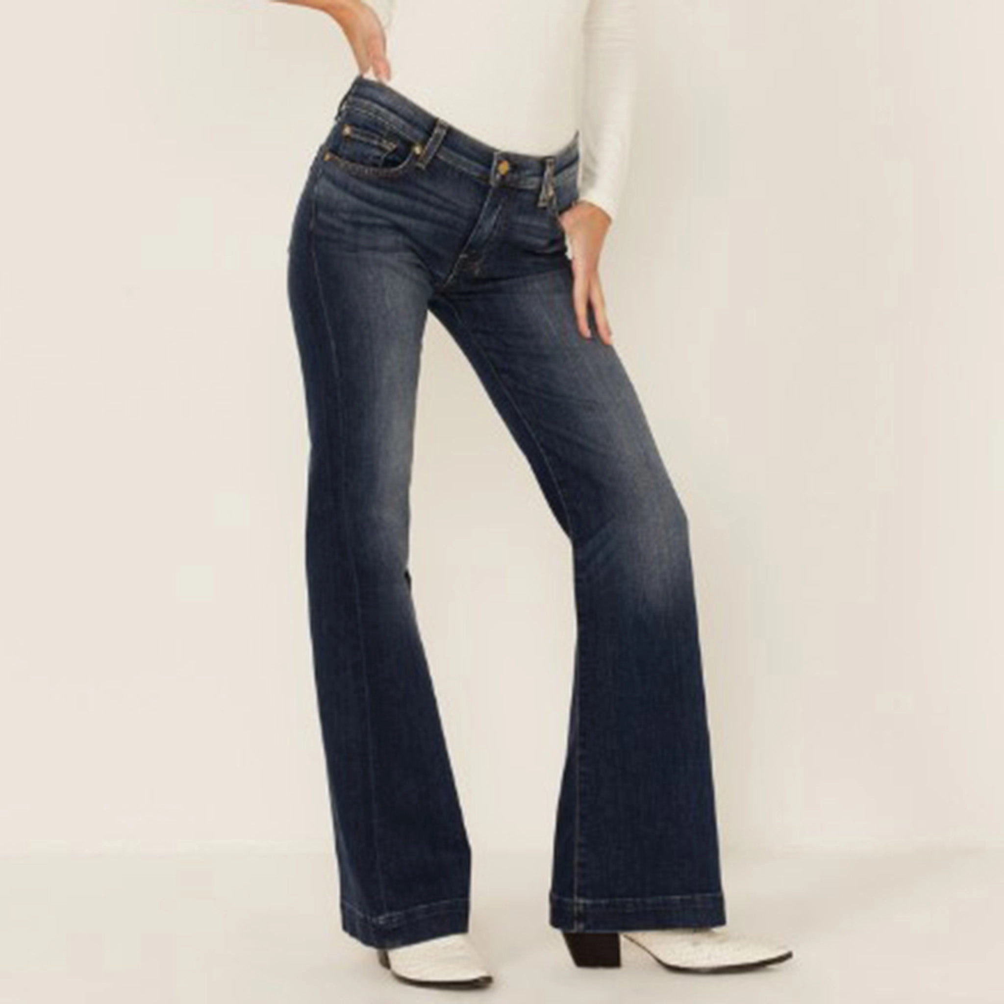 7 For All Mankind Women's MR1 Tailorless DOJO Trouser Neutral Daily Wear Casual Staple