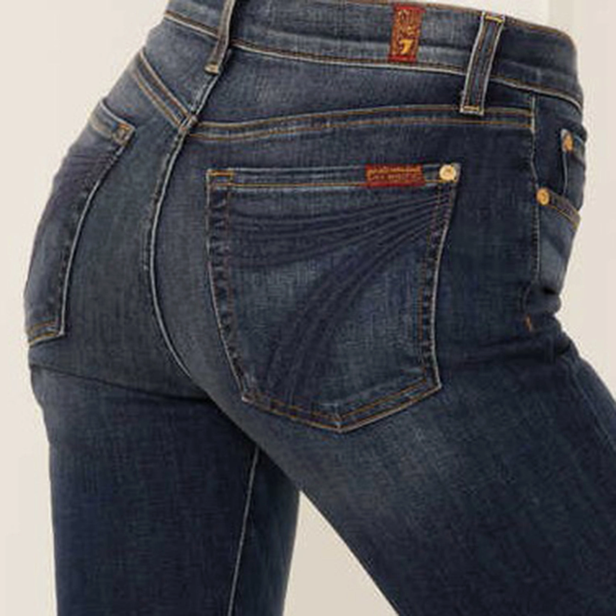 7 For All Mankind Women's MR1 Tailorless DOJO Trouser Reinforced Stitching