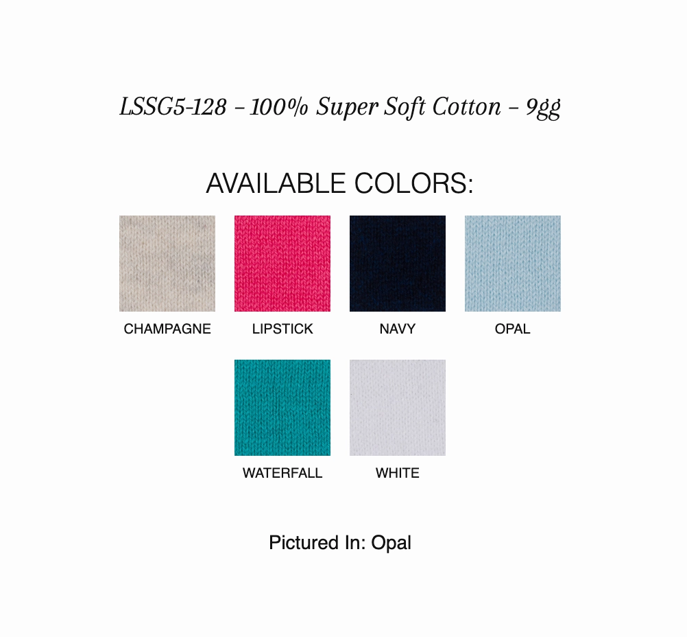 Rib Trim Crew Textured Fabric