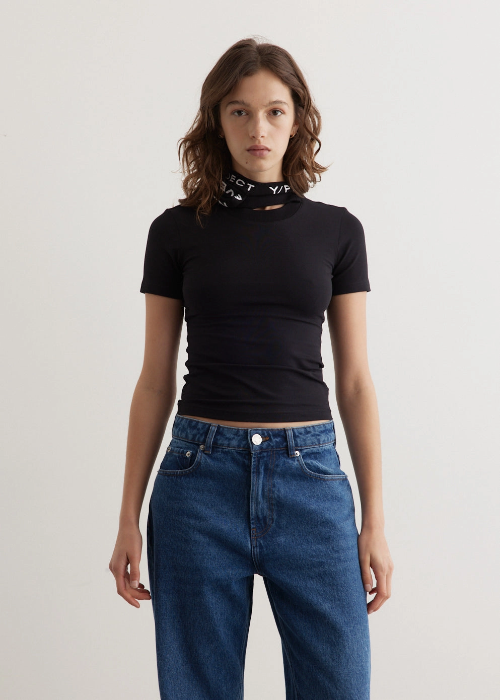 SoftenedTexturedWeave Versatile Comfort Wear Evergreen Triple Collar Fitted T-Shirt