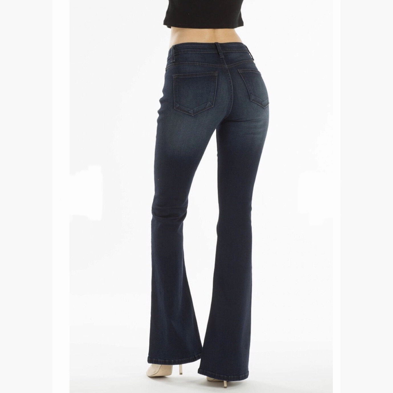 Sleek Comfort KanCan Women's Dark Flare Jean