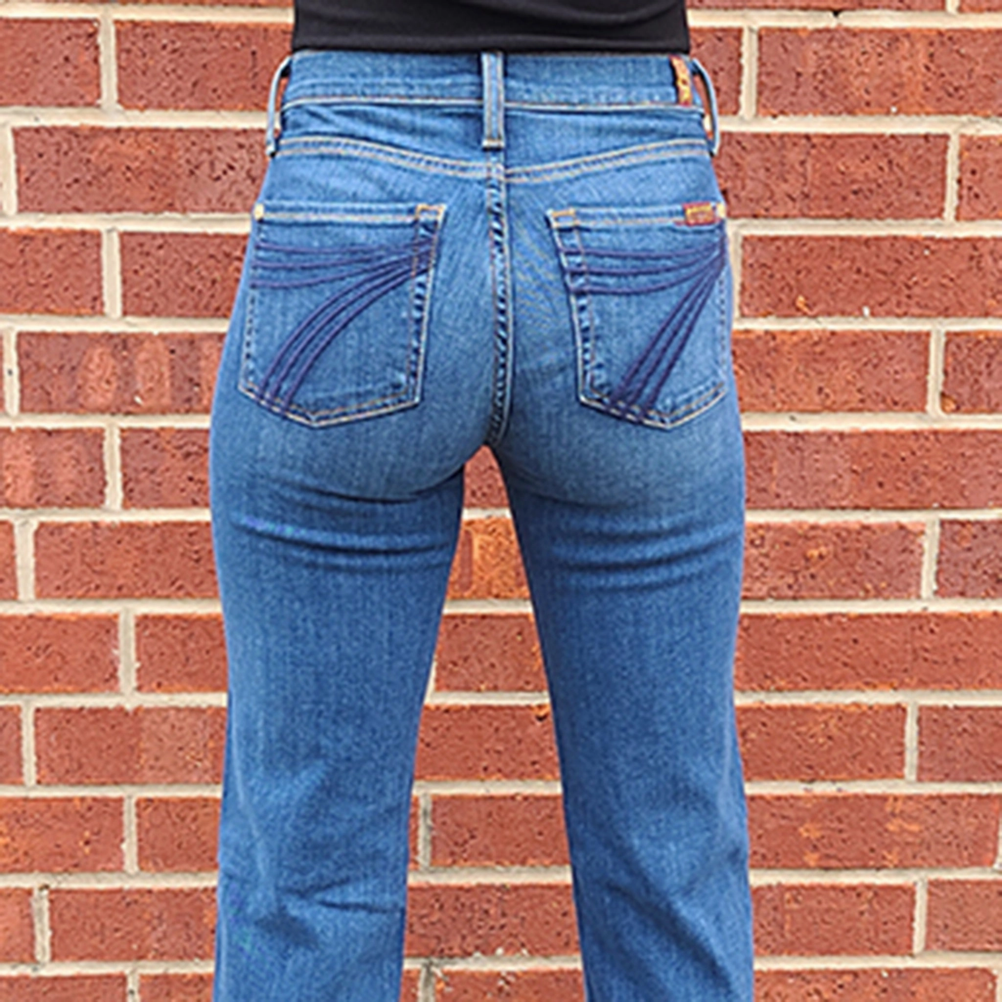 7 For All Mankind Women's MR1 Dojo Trouser Jean Shopping Day Vibrant