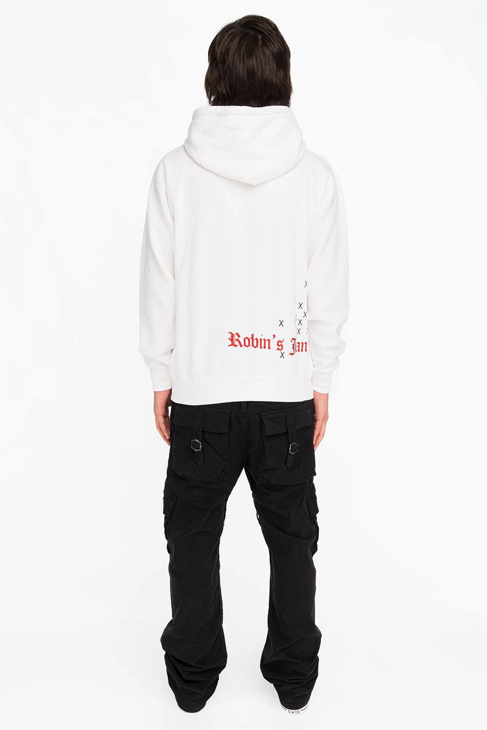 NEON ANGEL MENS PULLOVER HOODIE IN WHITE Winter Ready Wear Chilly Wear