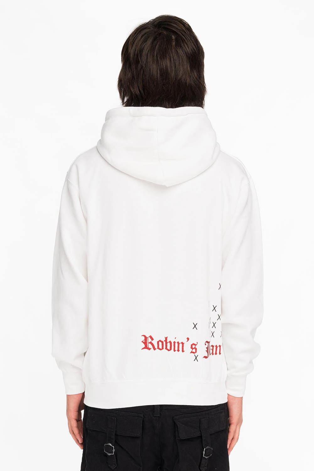 NEON ANGEL MENS PULLOVER HOODIE IN WHITE Warm Knitwear Comfy Layer