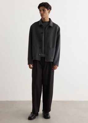 Exposure Wide Leg Pleated Pants Slim Profile