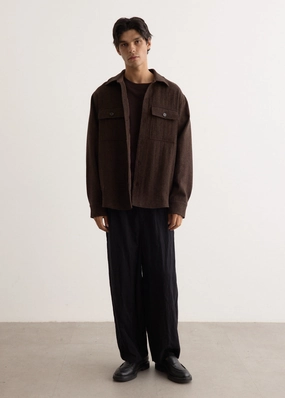 Minimal Cut Exposure Wide Leg Pleated Pants