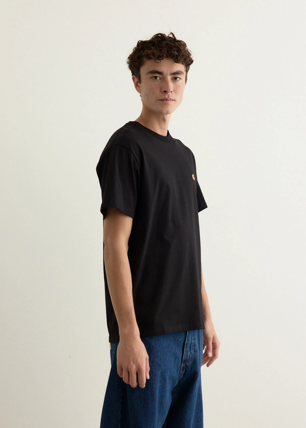 Stylish Look Circular Knit Design Chase T-Shirt