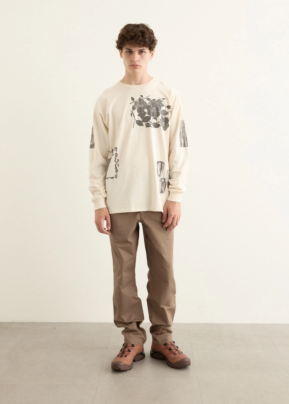 Ezra Regular Mineral Dyed Fine Twill Trousers Smooth Texture Natural Movement