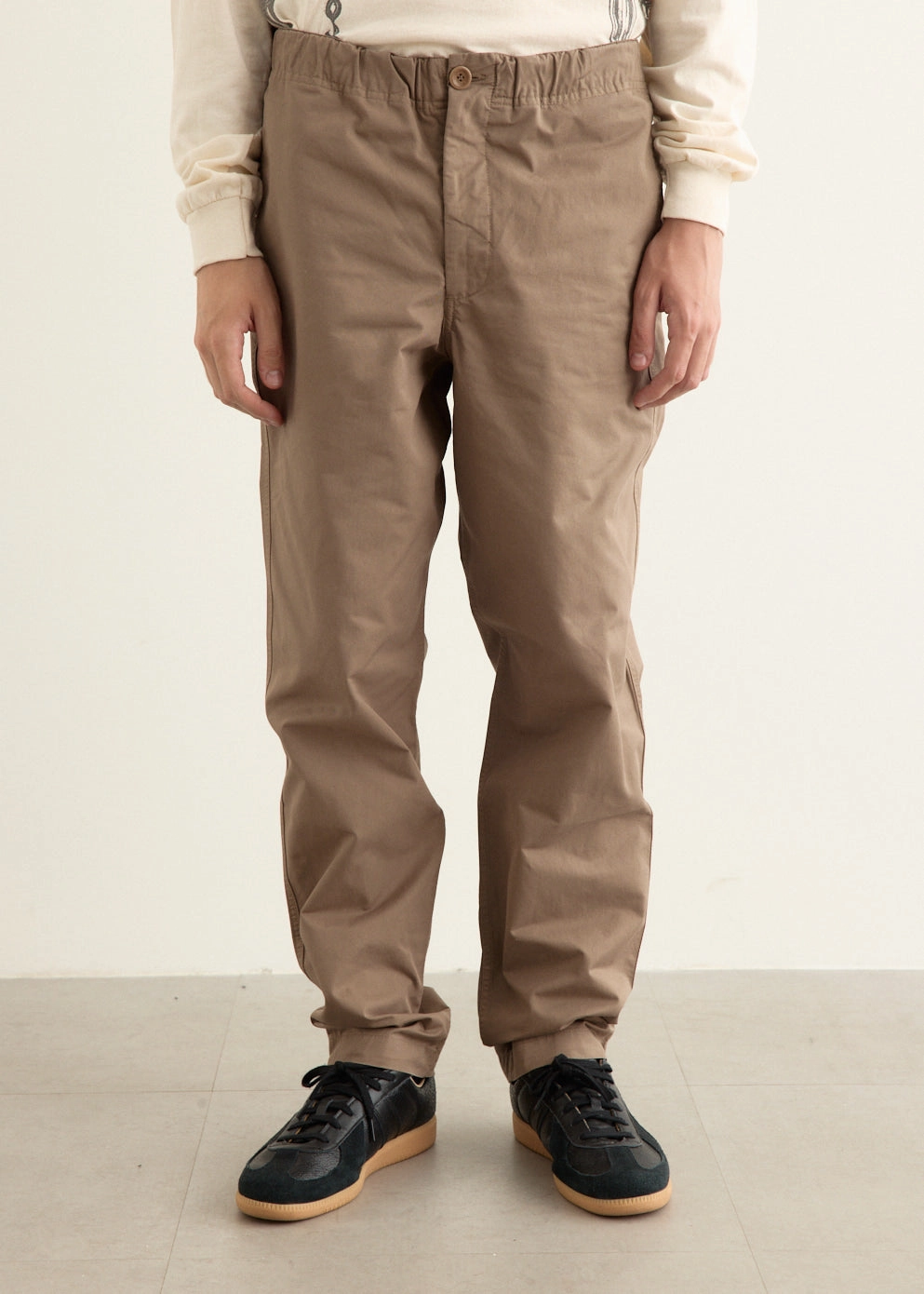 Gripper Waistband QuickReleaseFastenings Ezra Regular Mineral Dyed Fine Twill Trousers