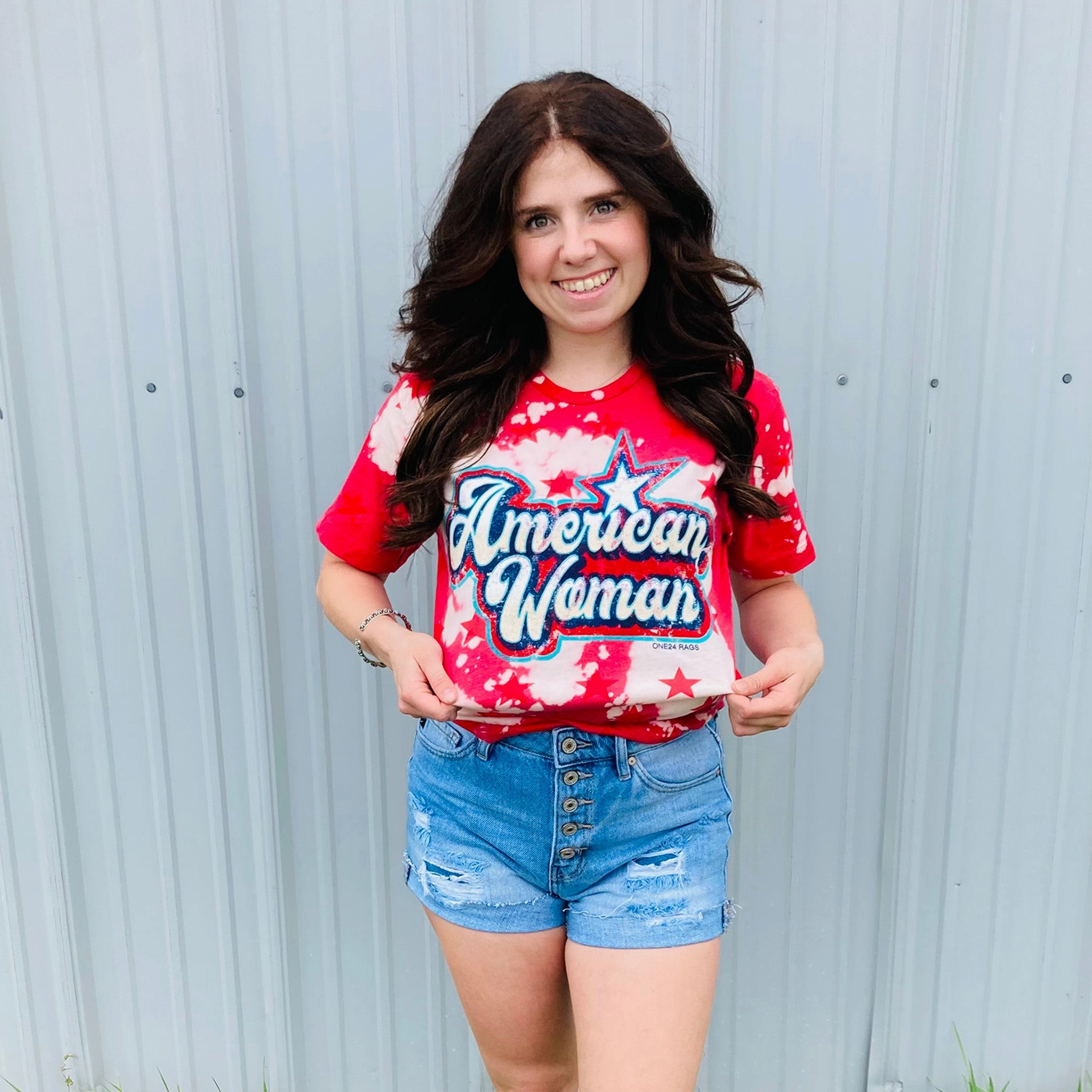 TearResistantWeave American Woman Bleached Tee