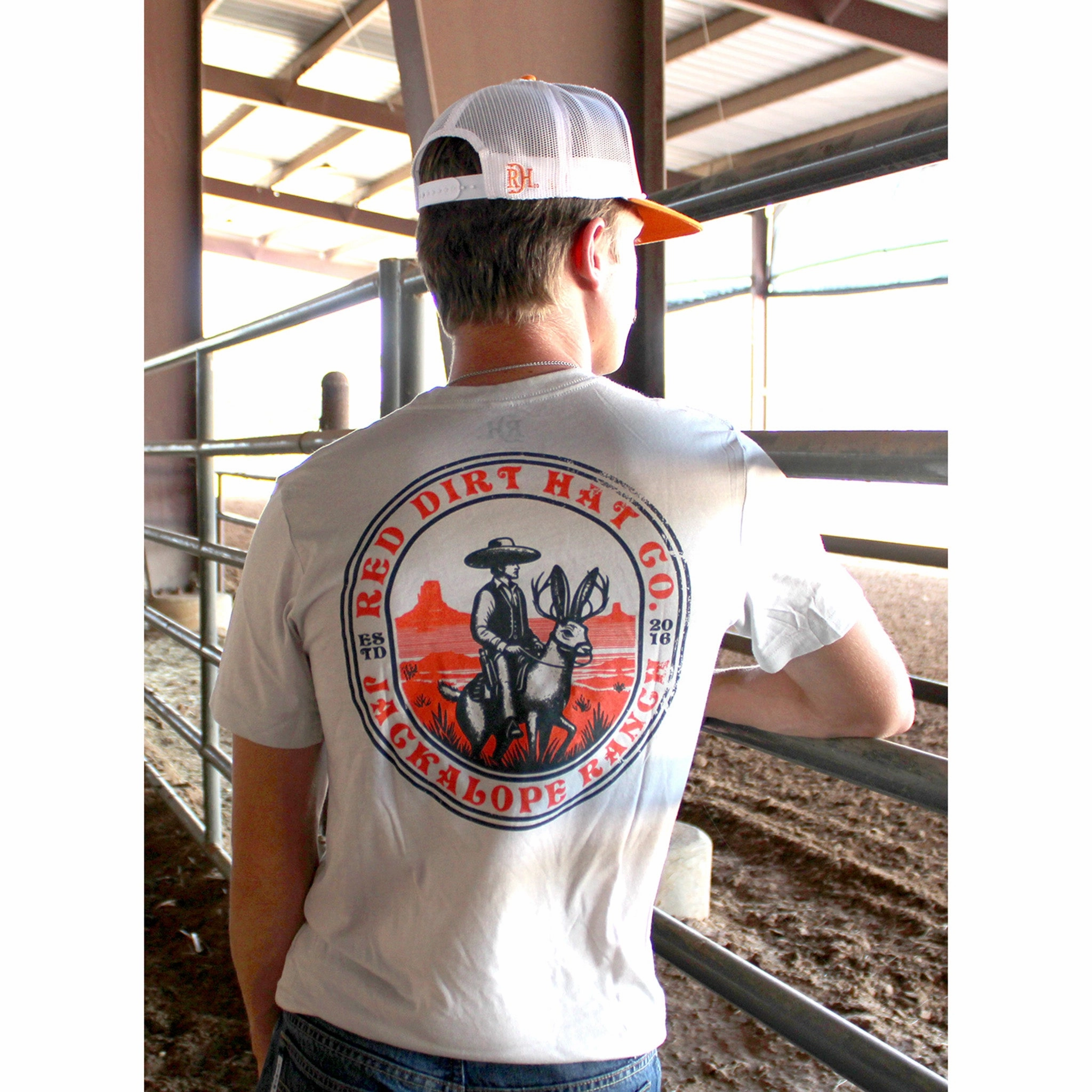 Red Dirt Jackalope Trail Tee hypoallergenic Unique Design