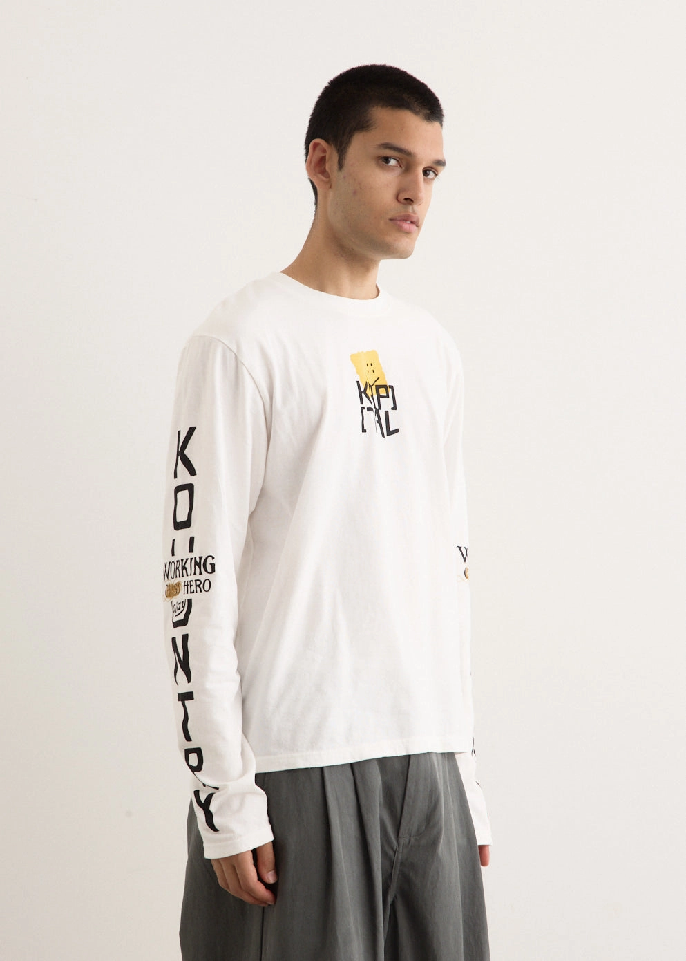 20/-Jersey Crew Long Sleeve T-Shirt (PECKISH KAP) light layering Indoor clothing
