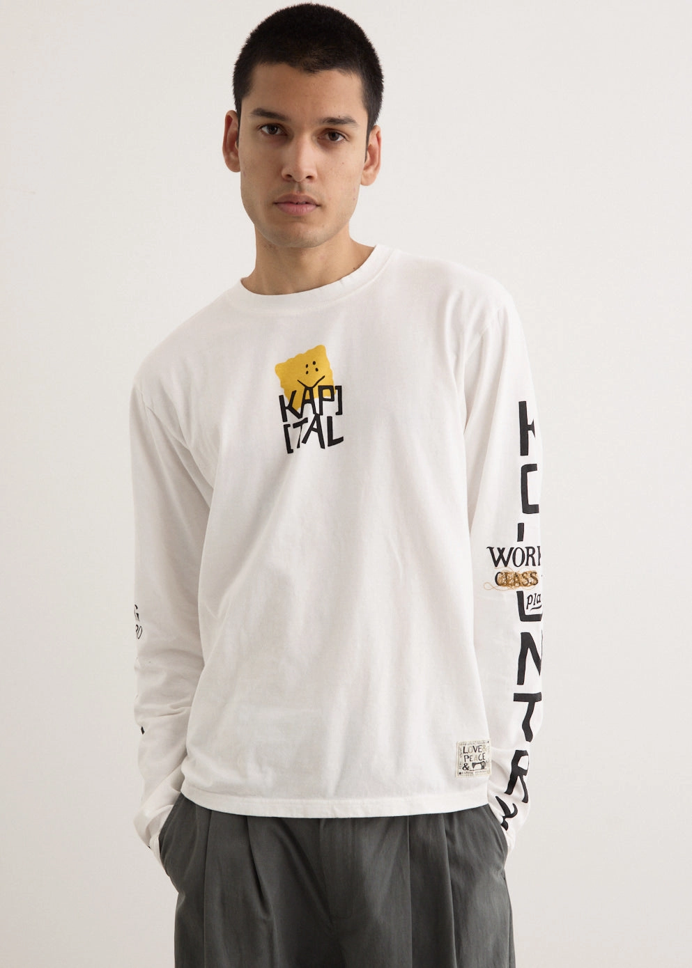 Water Based Ink Print Comfortable Fit Wear 20/-Jersey Crew Long Sleeve T-Shirt (PECKISH KAP)