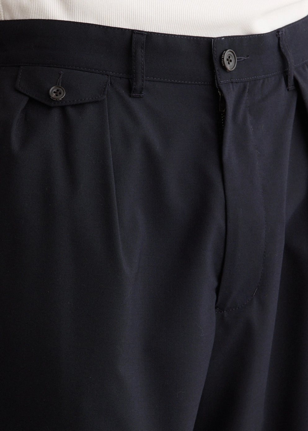 2 Pleats Wool Tropical Pants All Purpose Fit