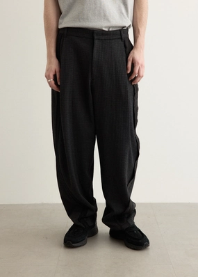 Non Binding Waist clean design Decorative Tape Pants