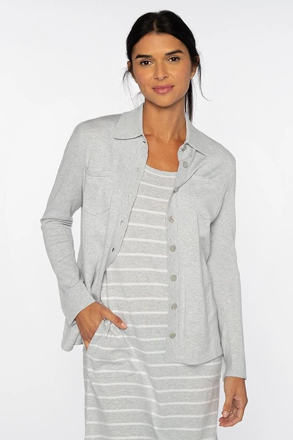 Breathable Comfort Fit Sleek Comfort Fit Easy Shirt Cardigan