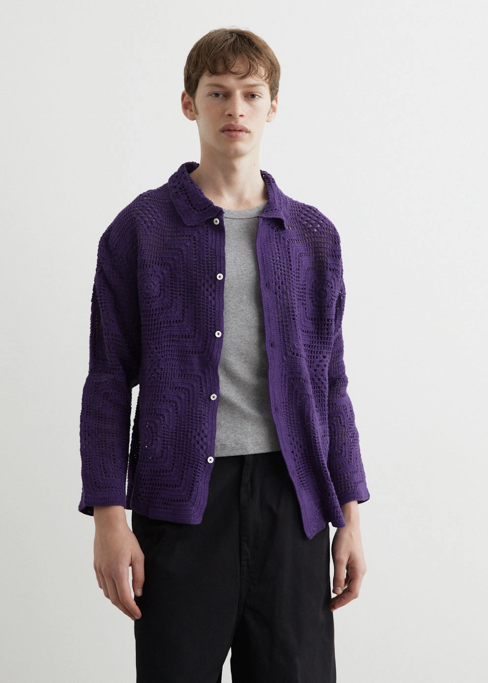 Versatile Styling Crochet Overshirt