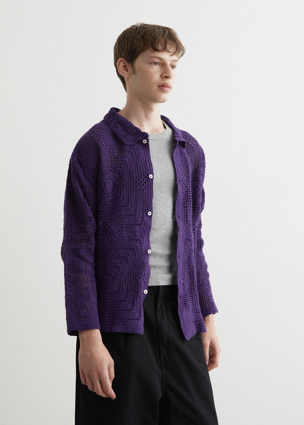 Daytime Look Trendy Vibes Crochet Overshirt