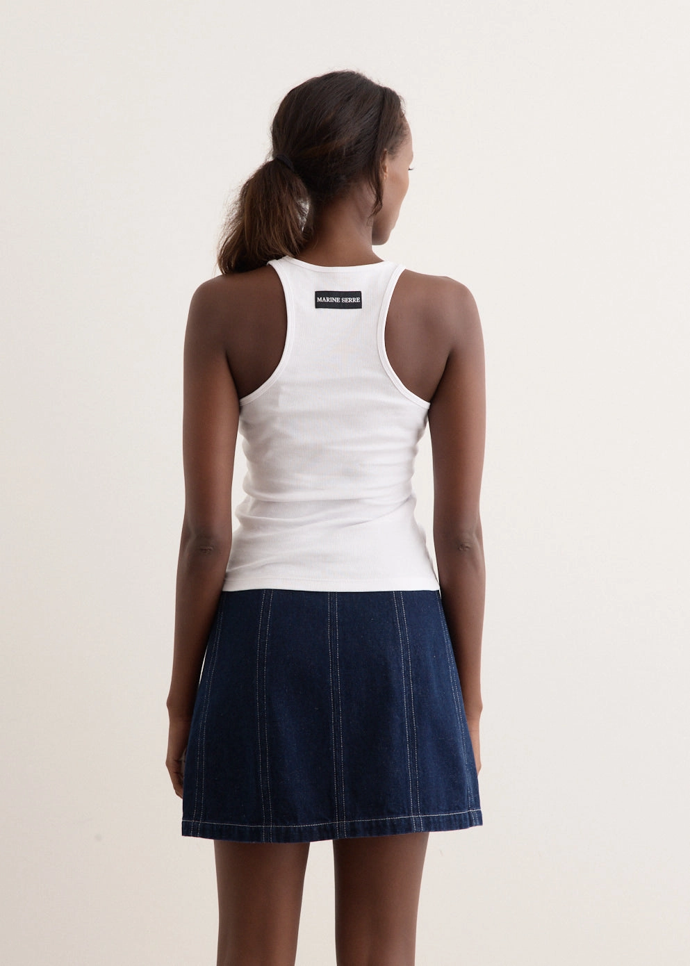 Better Moon Logo Ribbed Jersey Tank Top