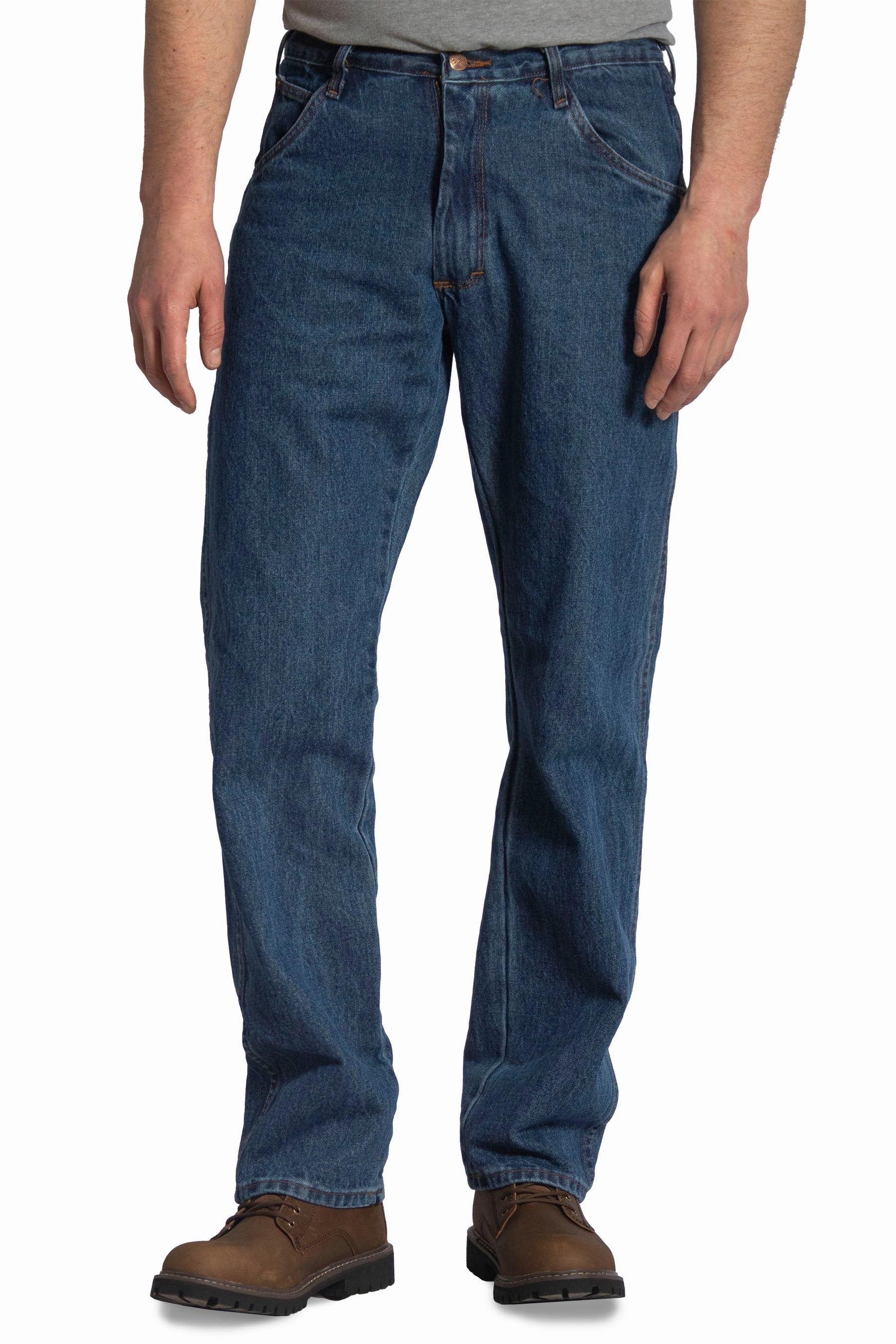 #103 Stone Washed RELAXED FIT Everyday 5-Pocket Jean - MADE IN USA Light Outfit Stretch Minimalist