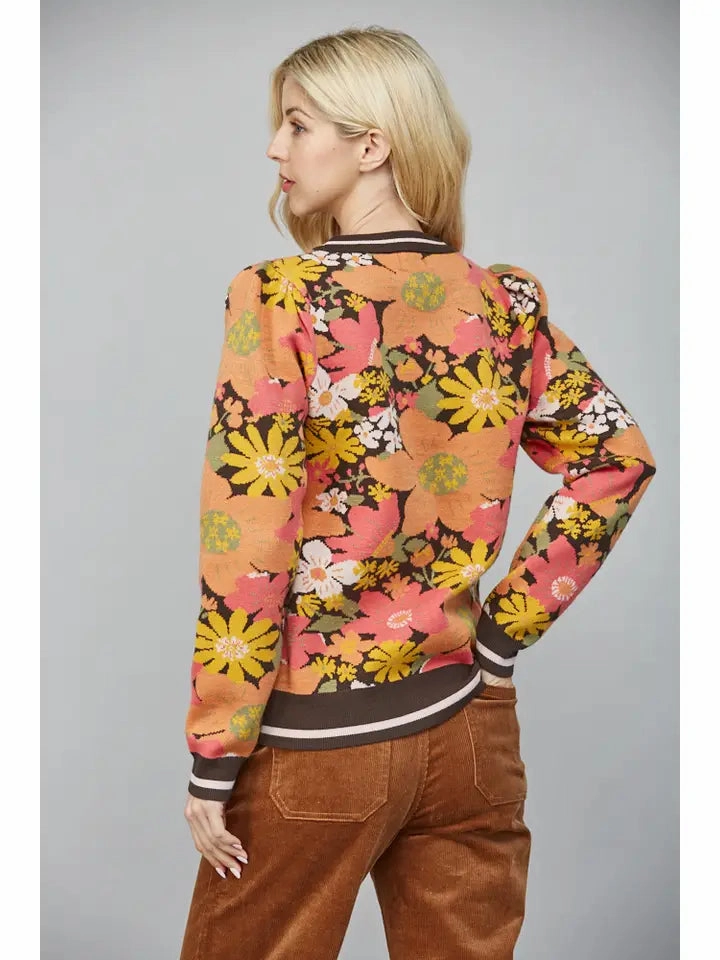 Casual Tee FATE Flower Power Jacquard Sweater