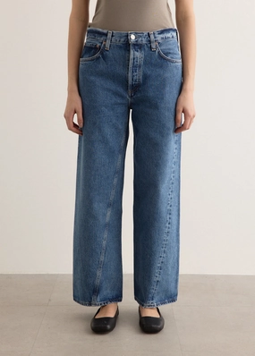 Simple clothing Comfortable Choice Twist Low Slung Baggy Jeans