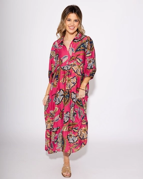 Simple Touch Easy Elegance The Boho Bloom Midi in Pink