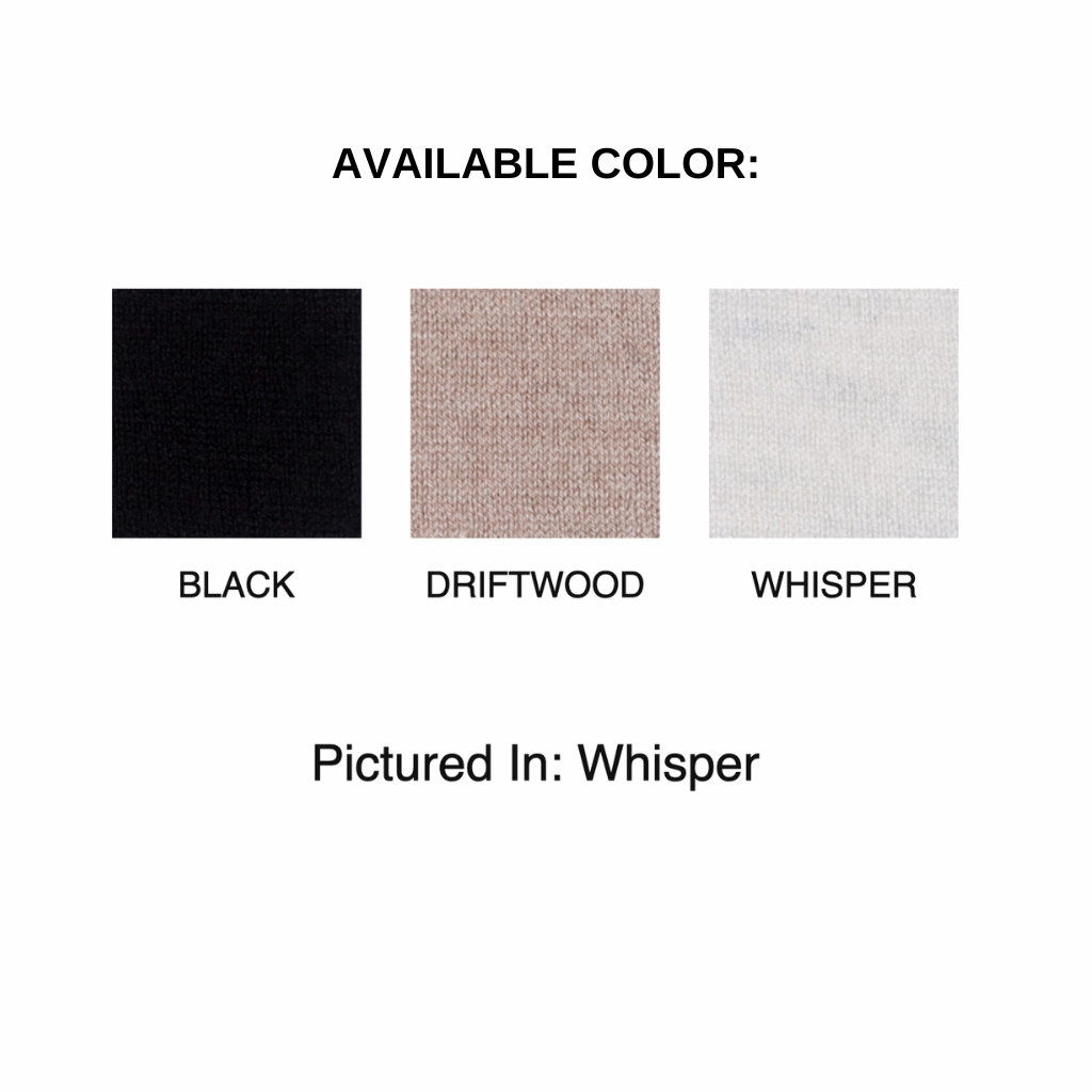 Fine Gauge Crystal Vee Ventilated Underarm Cozy Stretch