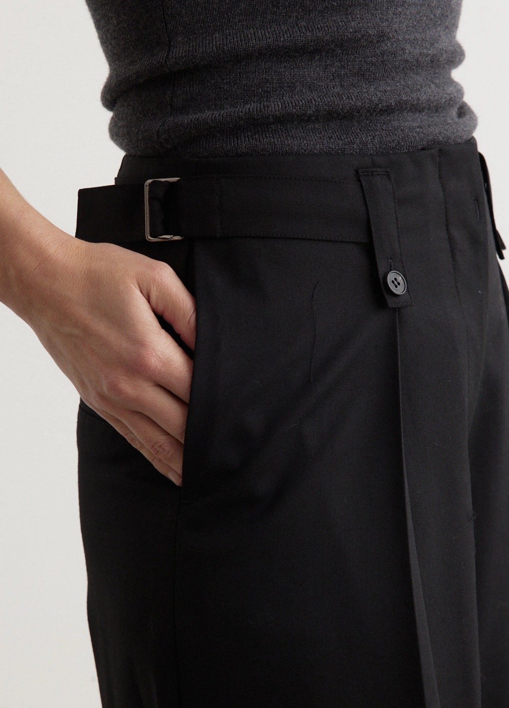 Minimal Comfort Casual Essentials Belt Loop Point Trousers