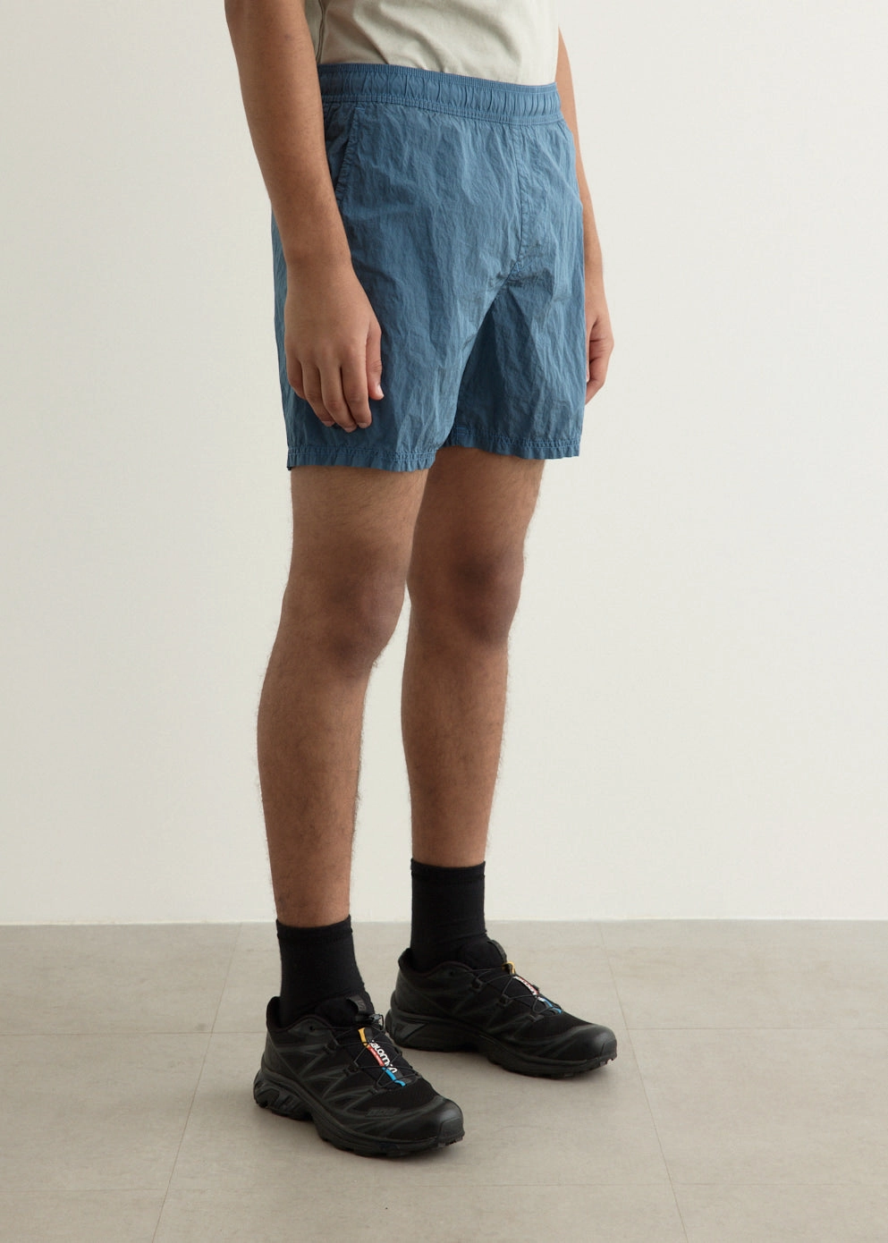 Stretch Fit Design Iridescent Nylon Shorts