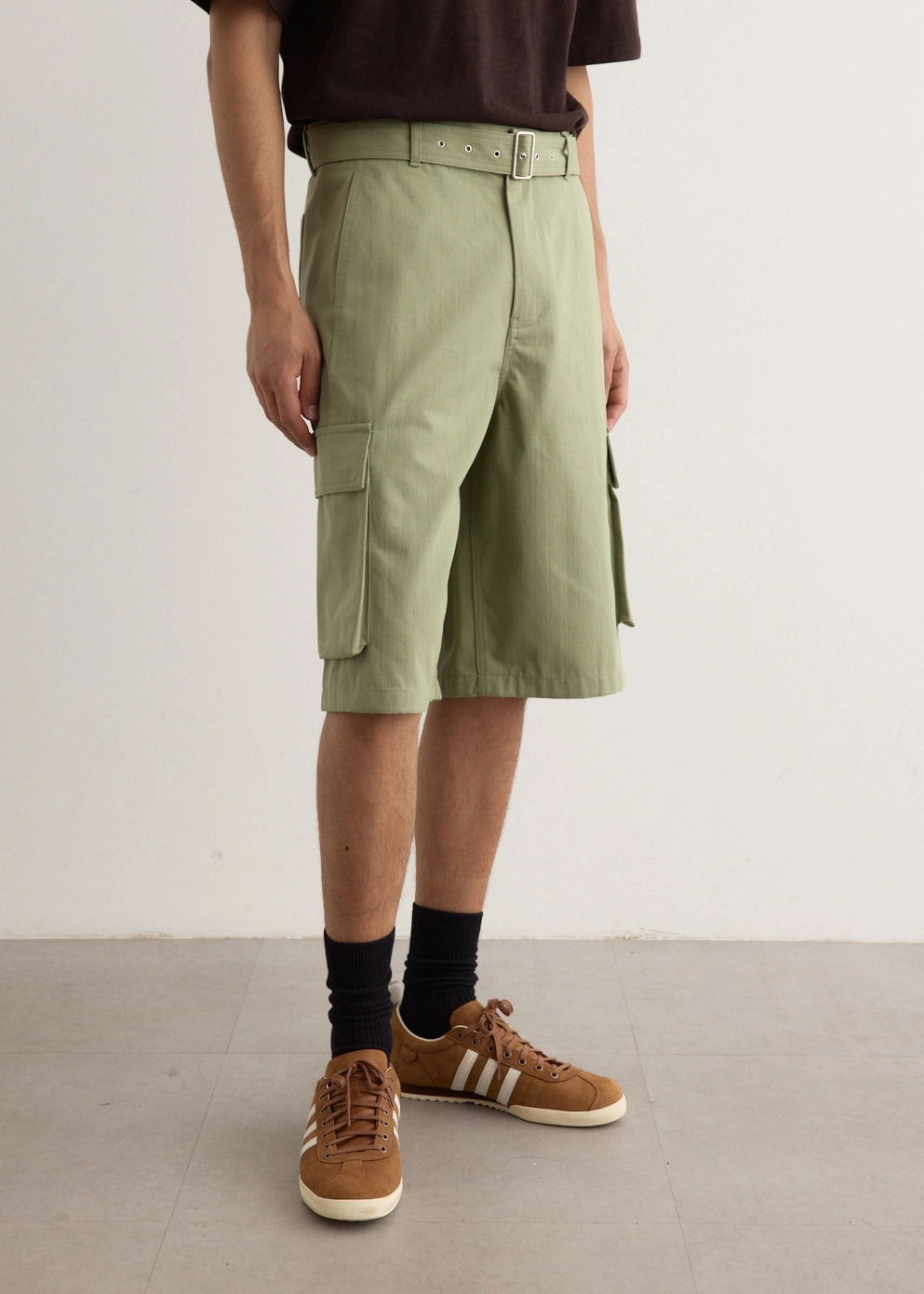 campers Belted Cargo Bermuda Shorts