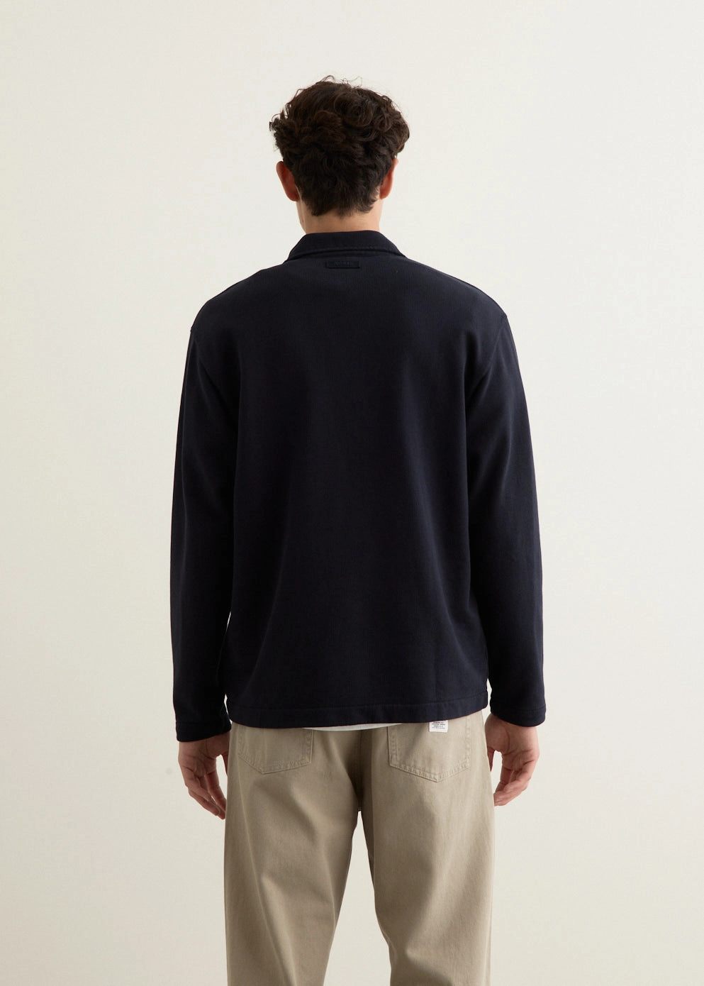 Seasonal Wear Weekend Casual Fraser Relaxed Organic Loopback Long Sleeve Polo