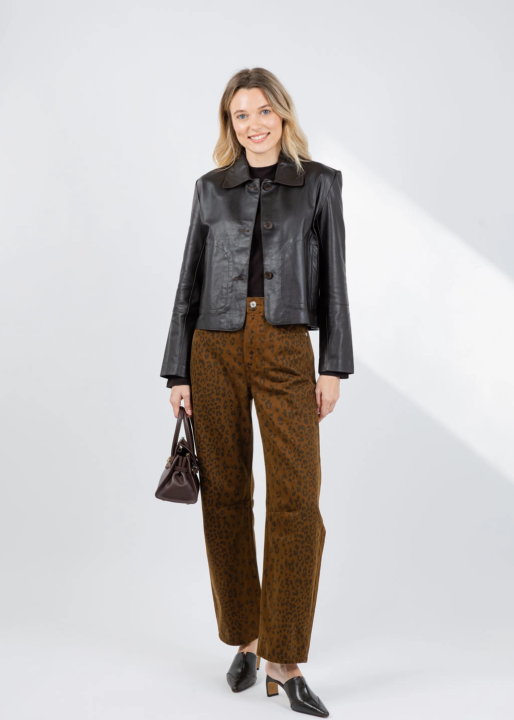 BondedSeamTechnology LowProfileSeams Flex Fiber Blend Leather Cropped Jacket - Morro