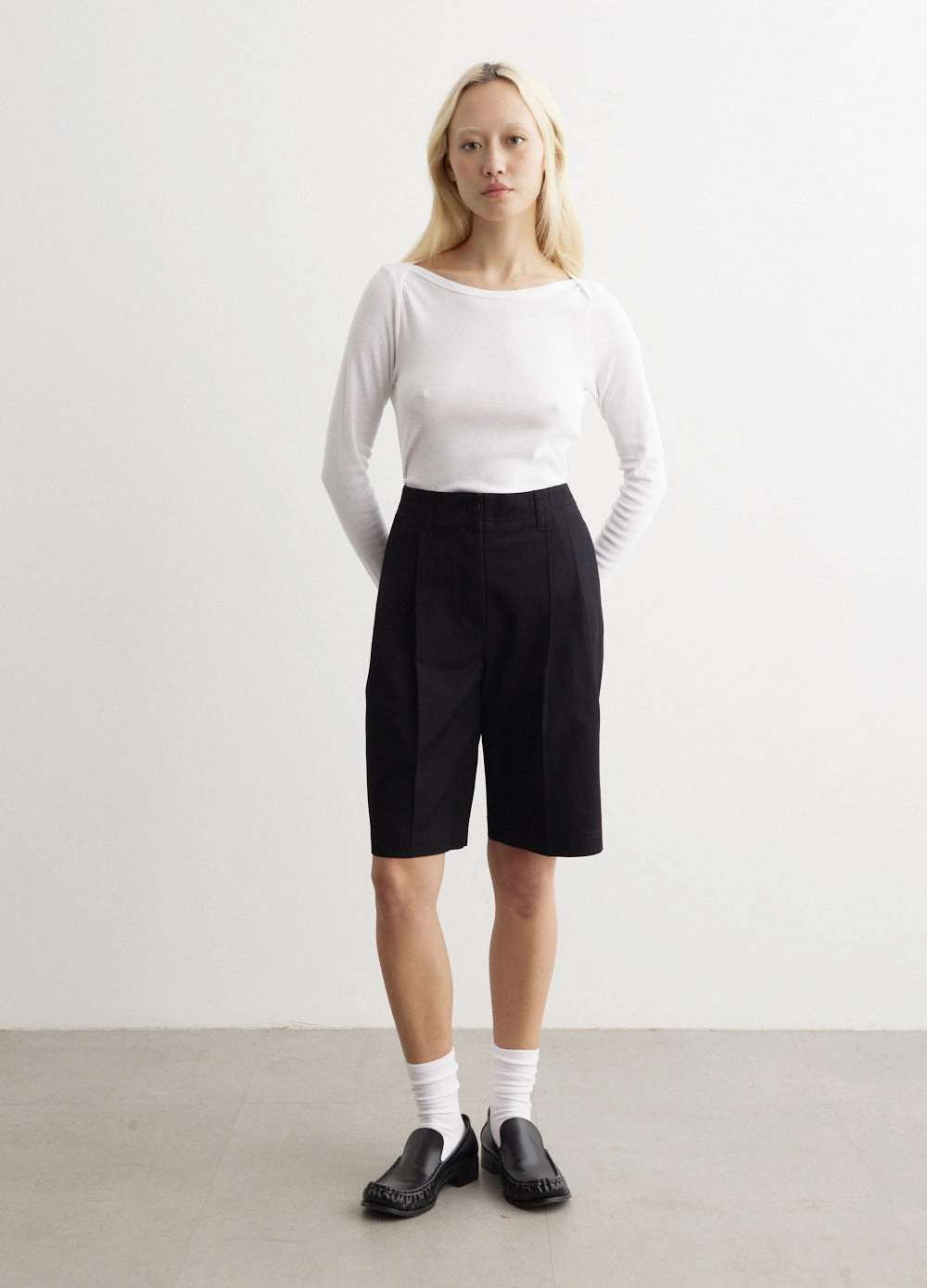 Relaxed Twill Shorts Abrasion Defying Knee Patches