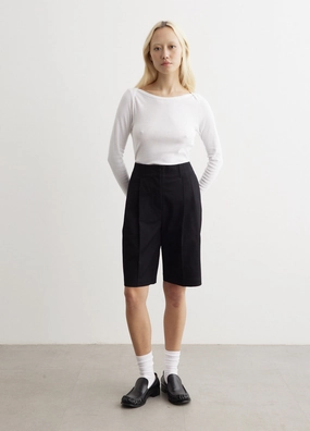 Relaxed Twill Shorts Abrasion Defying Knee Patches