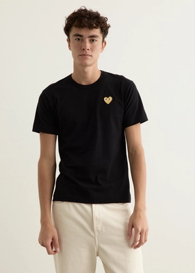 Gold Heart T-Shirt Heather Texture Finish